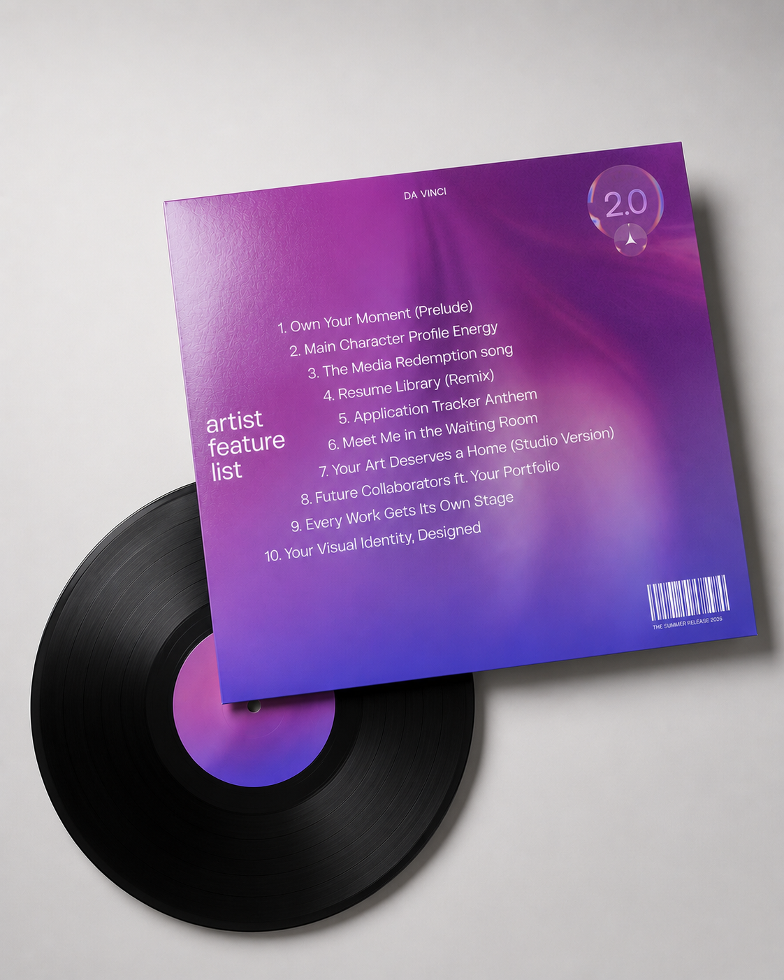 Artist Version tracklist sleeve